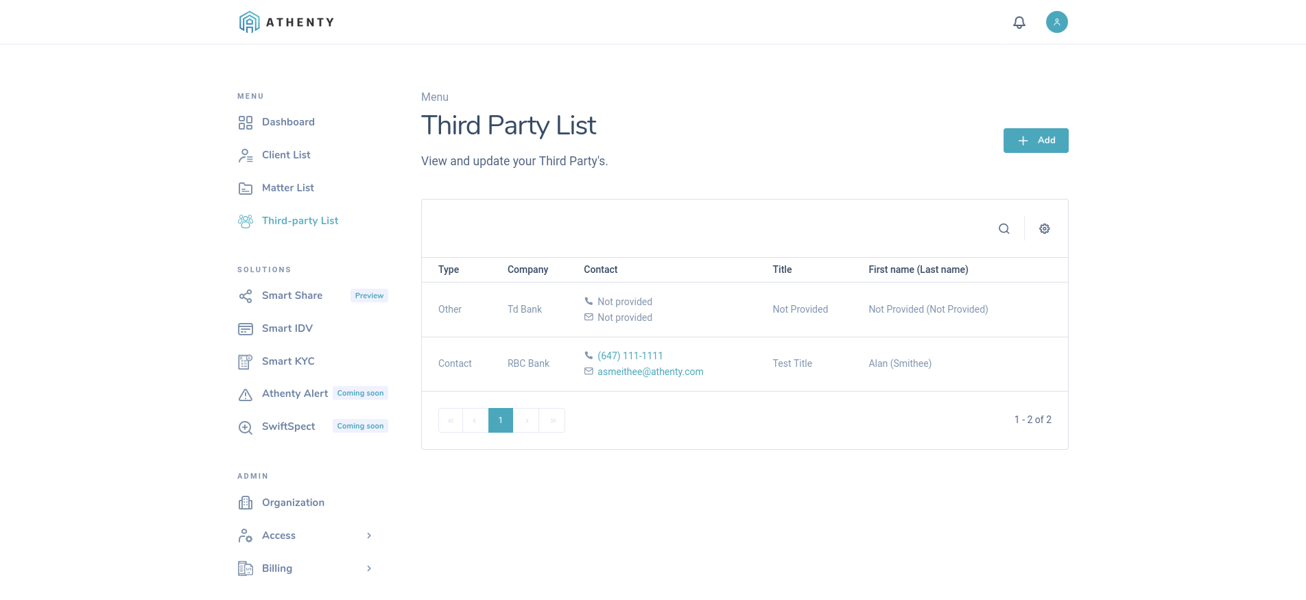 Client List